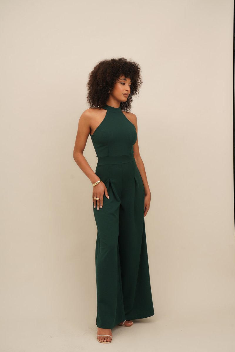 Jumpsuit Mono Negro Zalando WAL WEDDING LEILA HALTER NECK WIDE LEG