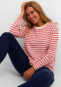 Kaffe KAWINNI - Pikkade varrukatega topp - antique white   virtual pink