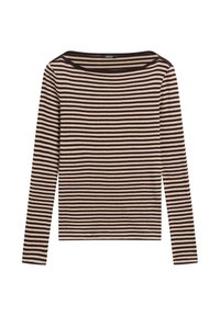 LONG SLEEVE STRIPED - Langærmet T-shirt - dark brown