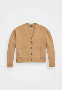 WOOL BLEND V NECK CARDIGAN - Cardigan - collection camel melange
