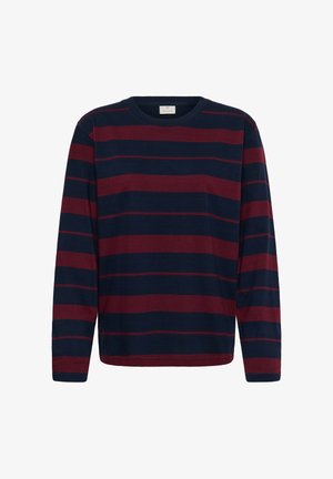 Kaffe, KAWINNY LONG SLEEVE - Top s dlhým rukávom - midnight marine red stripe