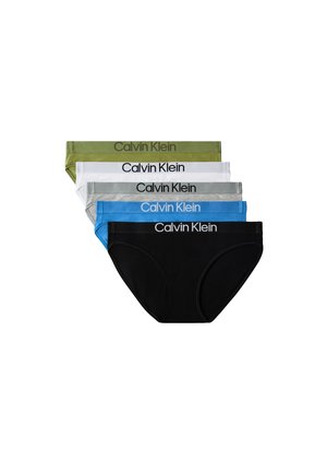 Calvin Klein Underwear, EXTRA SOFT 5 PACK - Slip - black/poseidon blue/grey heather/green