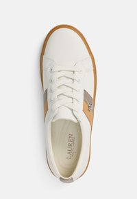 Lauren Ralph Lauren JANSON II LEATHER TRAINER - Matalavartiset tennarit - snow white/twilight/buff