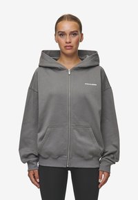 Pegador RAMIRA OVERSIZED - Mikina so zipsom - washed deep grey white