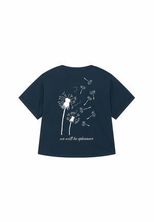 EPHEMERE PRINT ROLLUP - T-shirt imprimé - dark blue