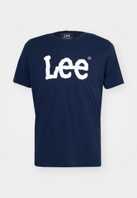 WOOBLY LOGO TEE - Majica kratkih rukava s printom - navy drop