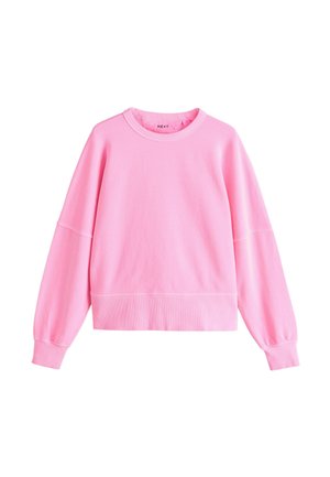 REGULAR FIT - CREW NECK WASHED  - Mikina - fluro pink