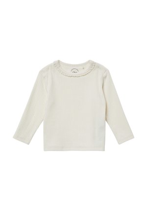 Langarmshirt - wollweiß