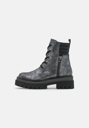 Botines con plataforma - gunmetal
