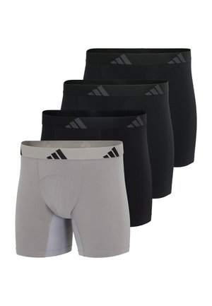 4-PACK  - Lange Boxershorts - schwarz hellgrau