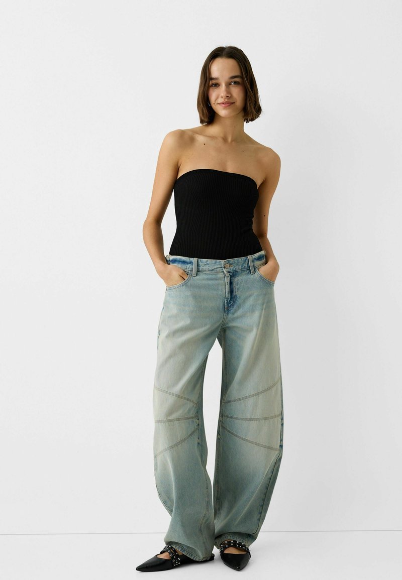 Bershka Top zwart Bershka Top zwart