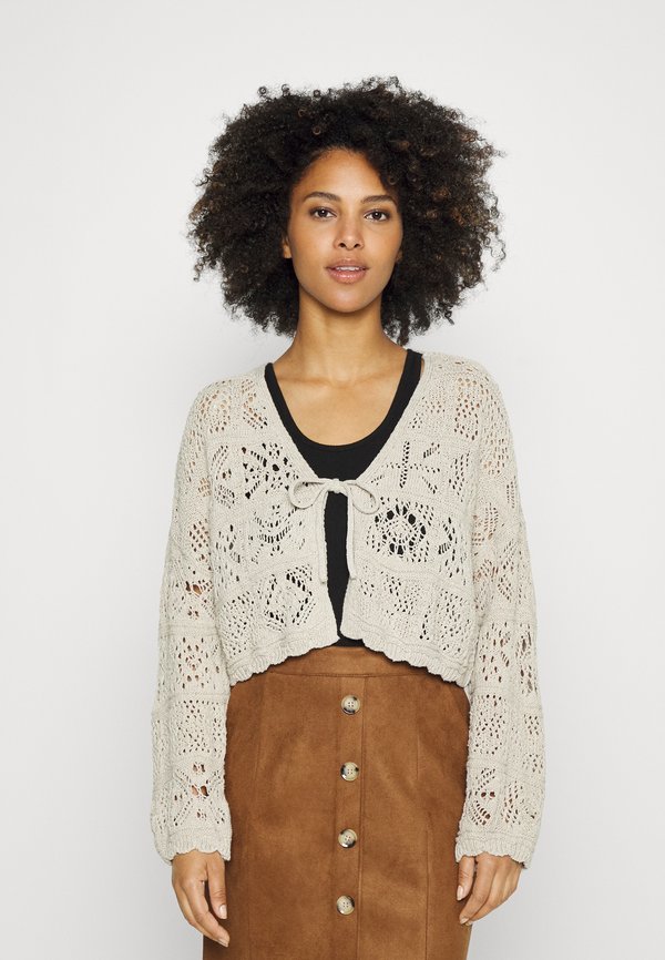 ONLBEACH LIFE O NECK  - Cardigan - pumice stone