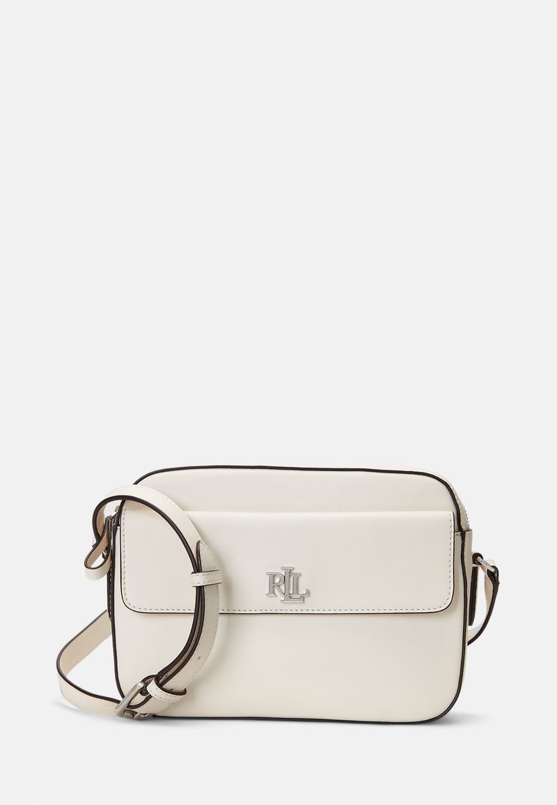 Lauren Ralph Lauren LEATHER MEDIUM MARCY CAMERA BAG - Mala a tiracolo - soft white
