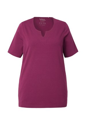Ulla Popken A-LINIE HALBARM - T-Shirt print - dark berry