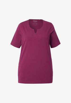 Ulla Popken A-LINIE HALBARM - T-Shirt print - dark berry