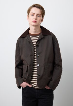 WITH COLLAR - Lichte jas - black