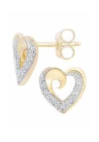 DIAMANT L'ÉTERNEL HEART STUD - Pendientes - yellow gold