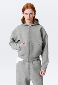 Weekday - SIMON SCUBA ZIP - Sweatjakke - grey melange dusty Miniatyrbilde 1