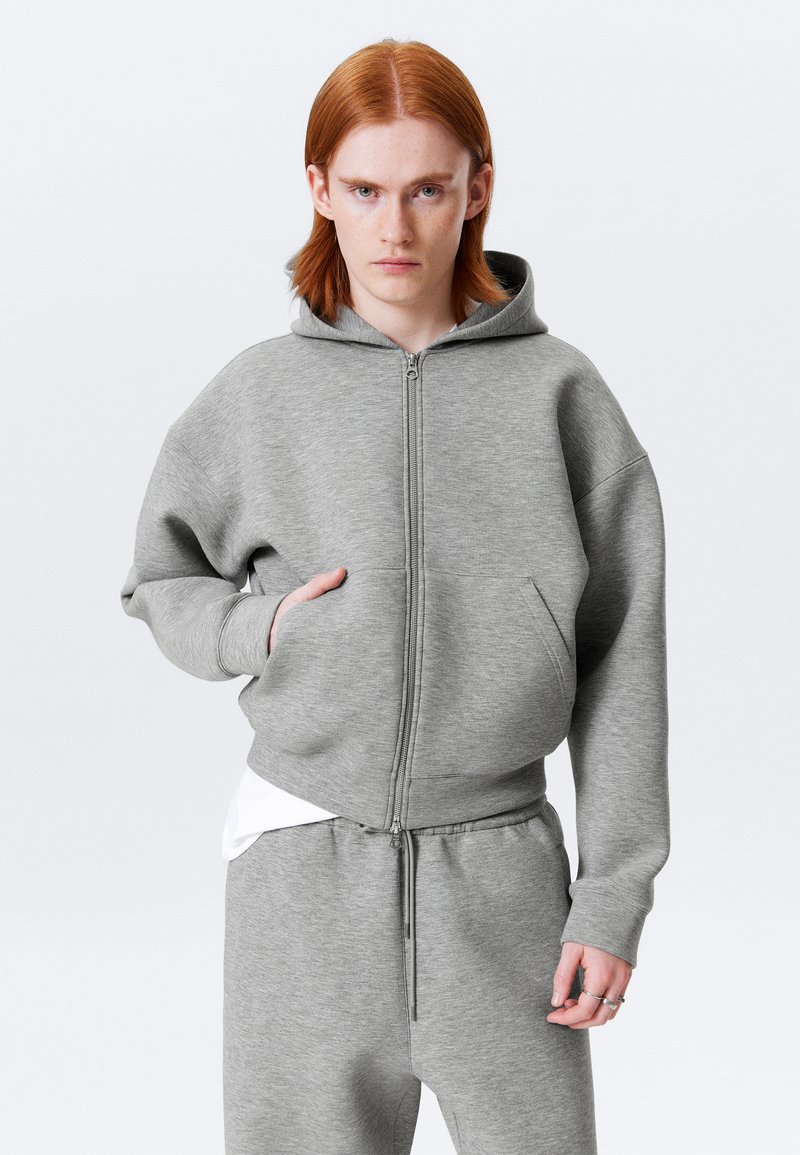 Weekday - SIMON SCUBA ZIP - Sweatjakke - grey melange dusty, Forstørre