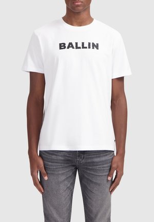 REGULAR FIT CREWNECK - Print T-shirt - white