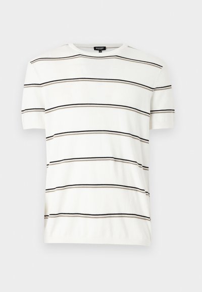 Ron Dorff STRIPED - Μπλουζάκι με στάμπα - off white