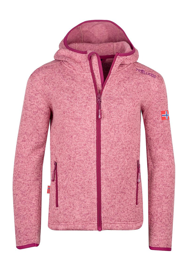 Trollkids Fleecejas donkerroze