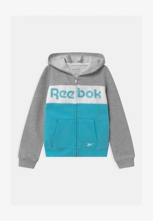 FULL ZIP COLOR BLOCK HOODIE - Hoodie met rits - grey