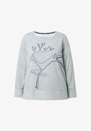 LAURASØN, LANGARM RUNDHALSAUSSCHNITT - Sweatshirt - mottled grey