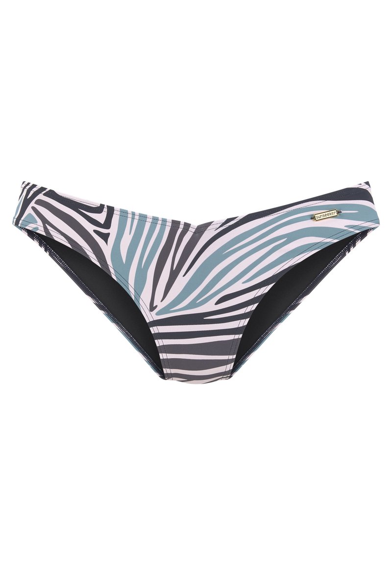 Damen Bikinis | Sunseeker Bikini-Hose schwarz-weiß-türkis/türkis - UE32108 Damen Bikinis | Sunseeker Bikini-Hose schwarz-weiß-türkis/türkis - UE32108