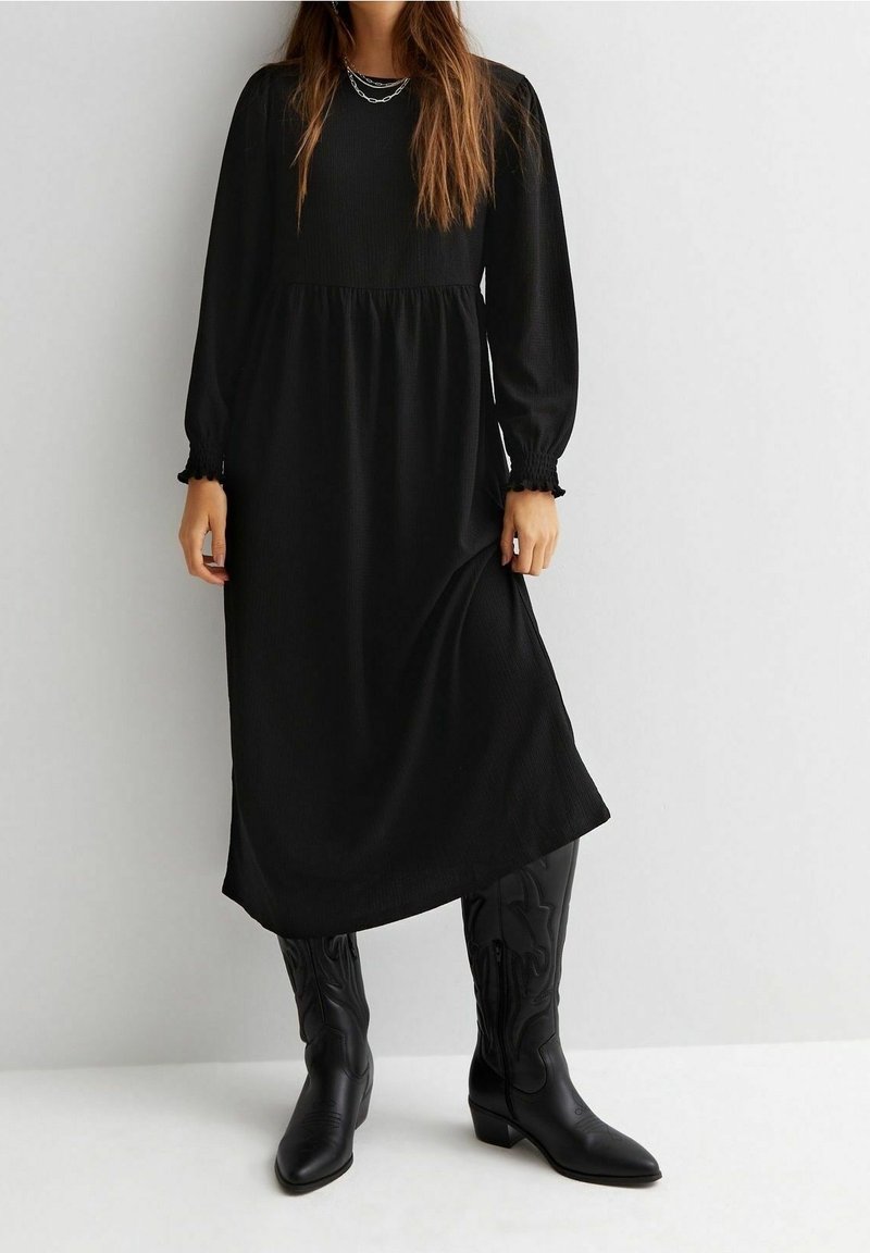 New Look Robe en jersey - black