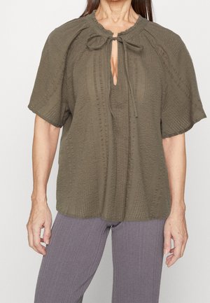 Bluse - khaki