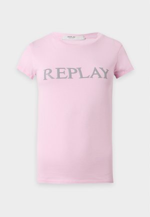 Replay, BIG LOGO  - T-shirt imprimé - cradle pink