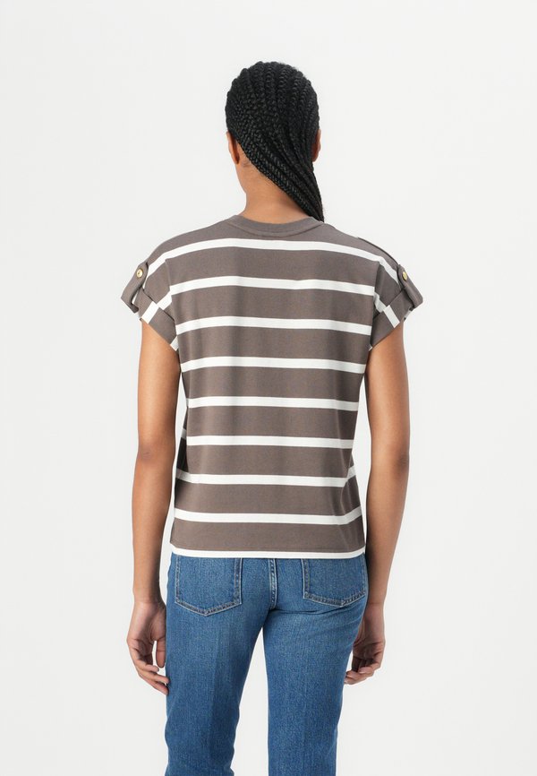 GOLD BUTTON TEE - Print T-shirt3