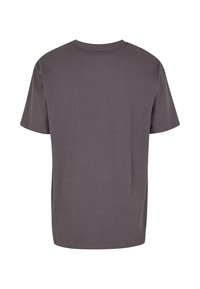 Grå kortærmet t-shirt i blødt bomuldsstof, med en klassisk rund halsudskæring og et simpelt, udekoreret design.