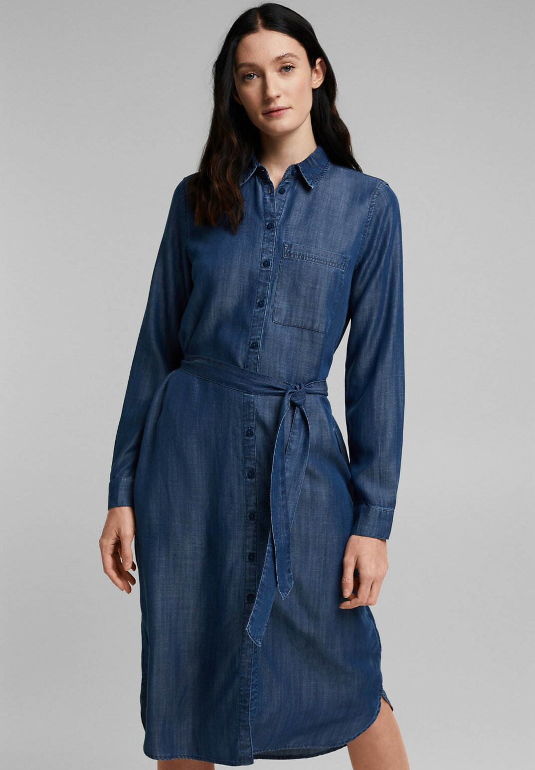 Esprit Jurk - blue medium wash/Blauw - Zalando.nl