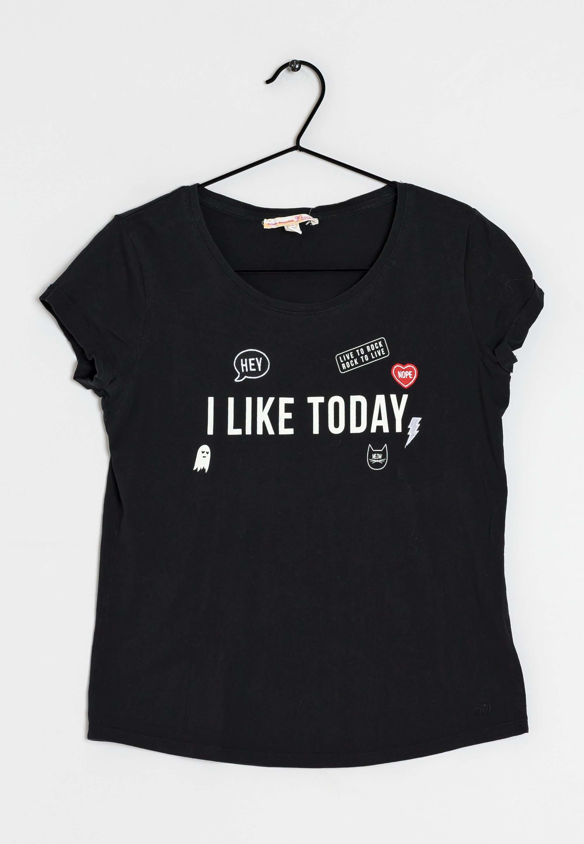 Tom Tailor Denim Print T Shirt Black Zalando De Tom Tailor Denim Print T Shirt Black Zalando De