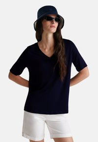United Colors of Benetton V-NECK  - Jednoduché tričko - blue