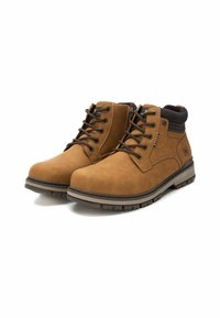 XTI Botines con cordones - camel