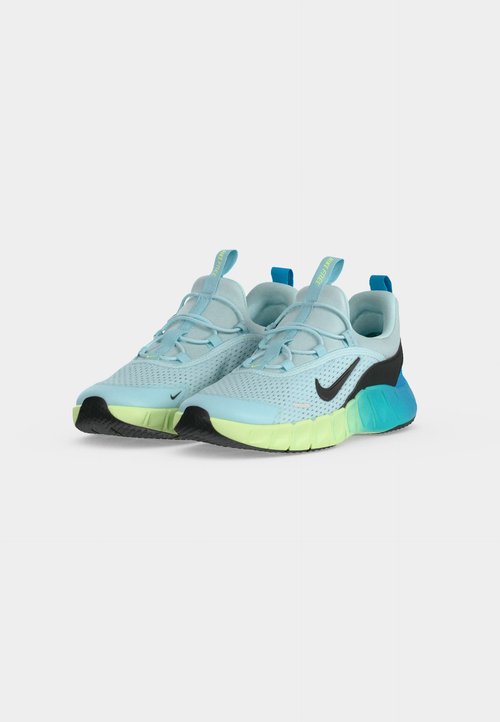 Nike FREE RIDE UNISEX - Road running shoes - glacier blue/black/light current blue/barely volt — photo 3