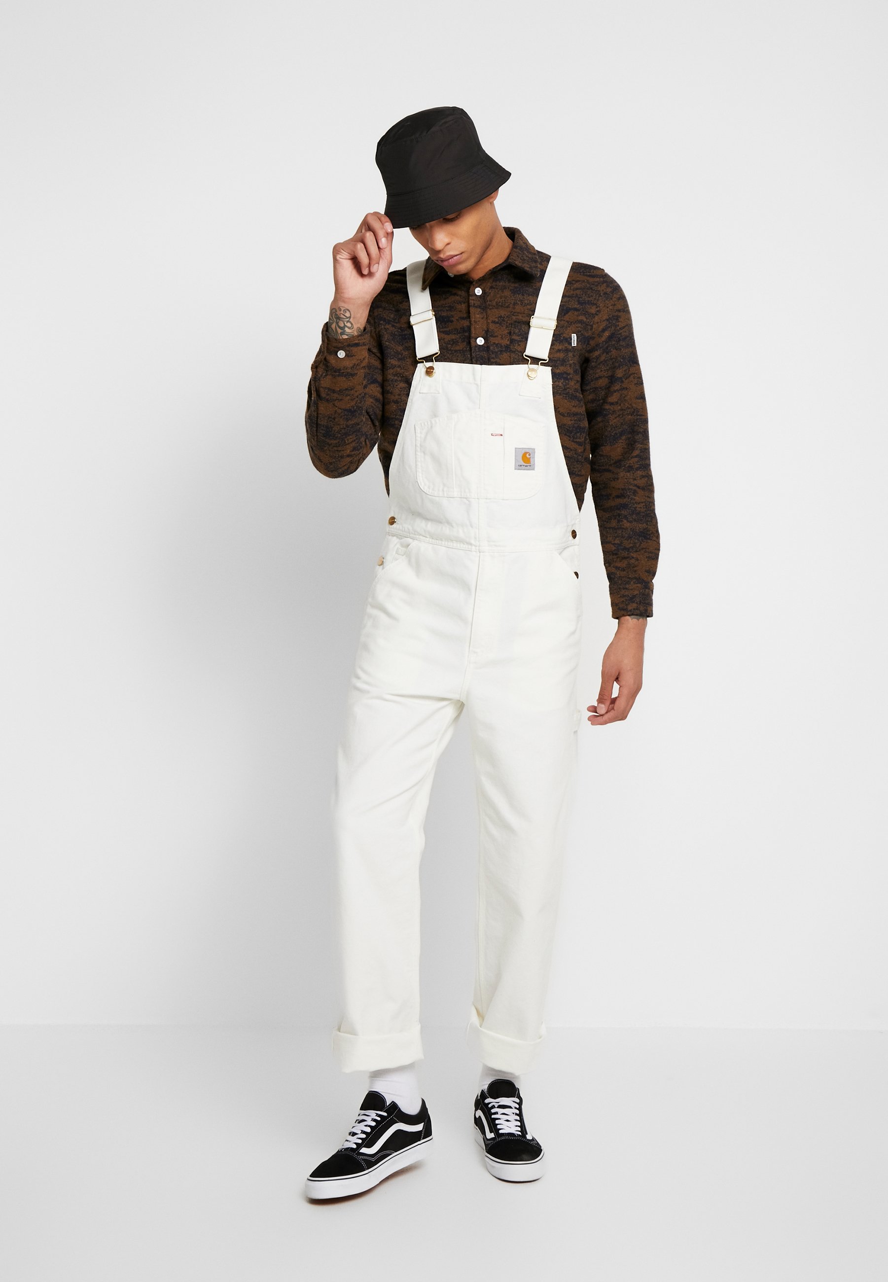 Carhartt WIP BIB OVERALL DEARBORN CANVAS - Dungarees - wax rinsed