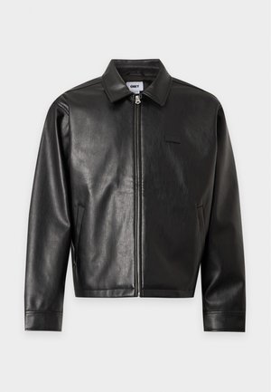 Obey Clothing, WORKMAN JACKET - Bunda z nepravej kože - black