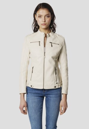 BIKER - Chaqueta de cuero sintético - crudo   off-white