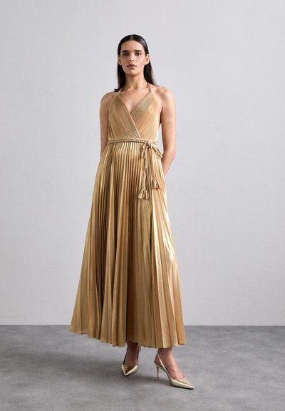 Alice + Olivia TRESA DRESS SLIT - Společenské šaty - gold