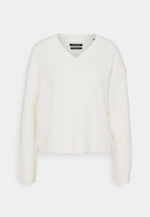 LONGSLEEVE V NECK CROPP - Trui - natural white