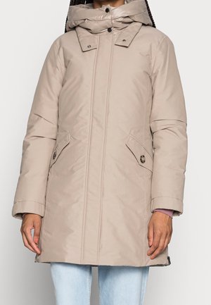 Abrigo de plumas - taupe