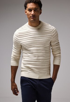 Street One MIT STRUKTURSTREIFEN - Trui - beige
