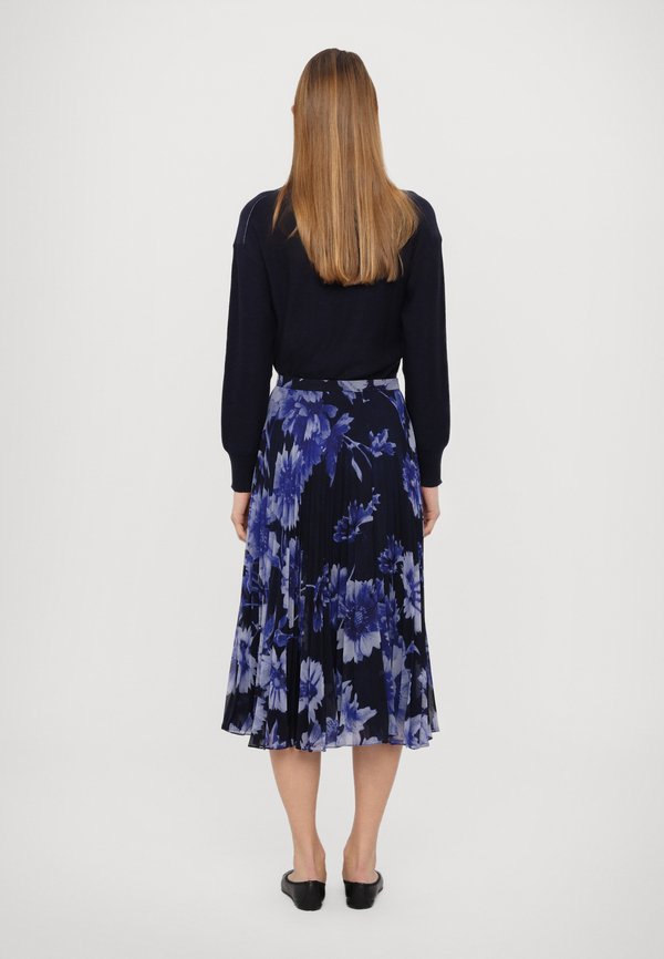 MIDI SKIRT - Pleated skirt - indigo3