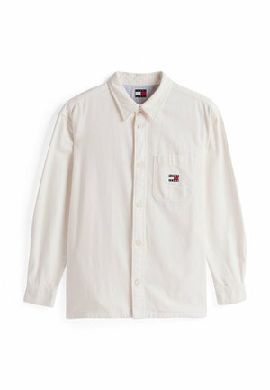 Lange mouwen shirt van off-white katoen. Bevat een button-down kraag, een borstzak met een klein merkimpressie, en standaard knoopsluiting.