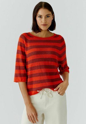 Oui Strickpullover - red/rose