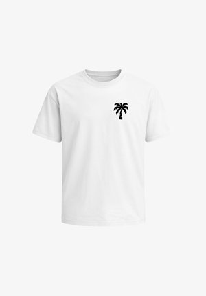 Neverless, HERREN T-SHIRT - MINIMALISTIC PALM - OVERSIZED RELAXED FIT - T-Shirt print - weiß